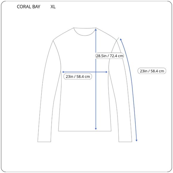 Coral Bay Womens Top Extra Large XL Roll Tab Sleeve Blue Watercolor WAT92E - Picture 2 of 8